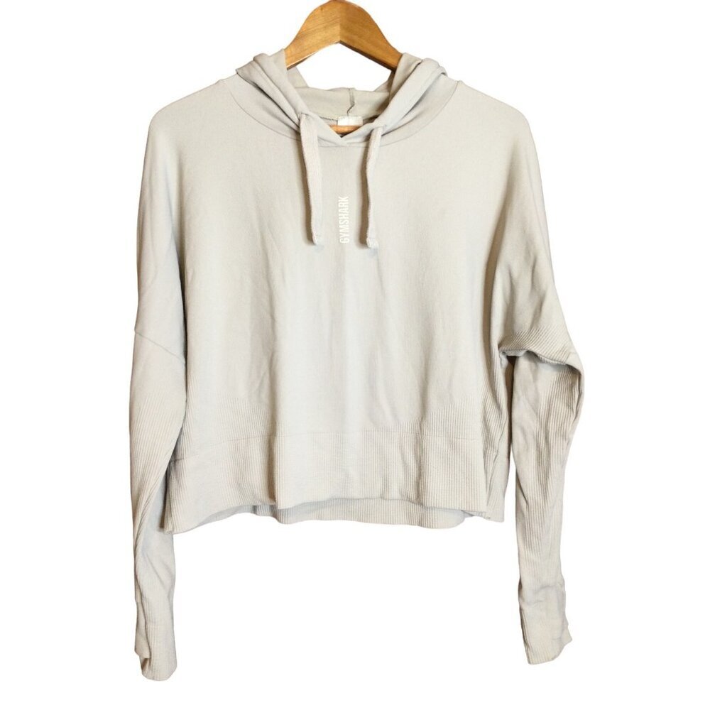 Gymshark Women's Hooded Athletic Cropped Sweatshirt Pullover Workout Size Medium